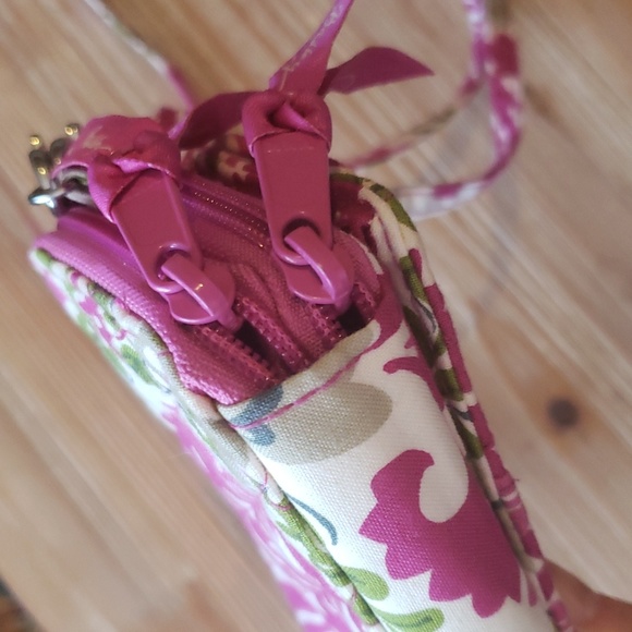 Vera Bradley Quilted Crossbody Wallet Julep Tulip Pink - Picture 10 of 11